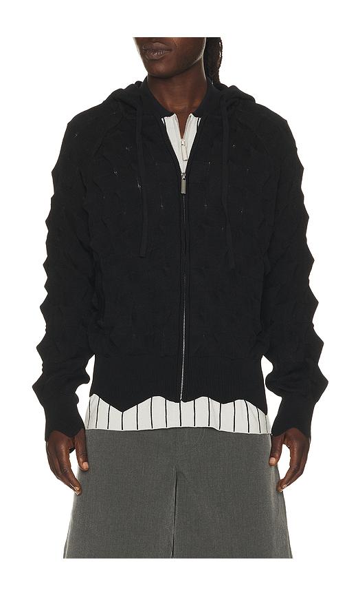 MADFRENZY Spiked Slim Zip Up Hoodie in Black for Men | Lyst UK