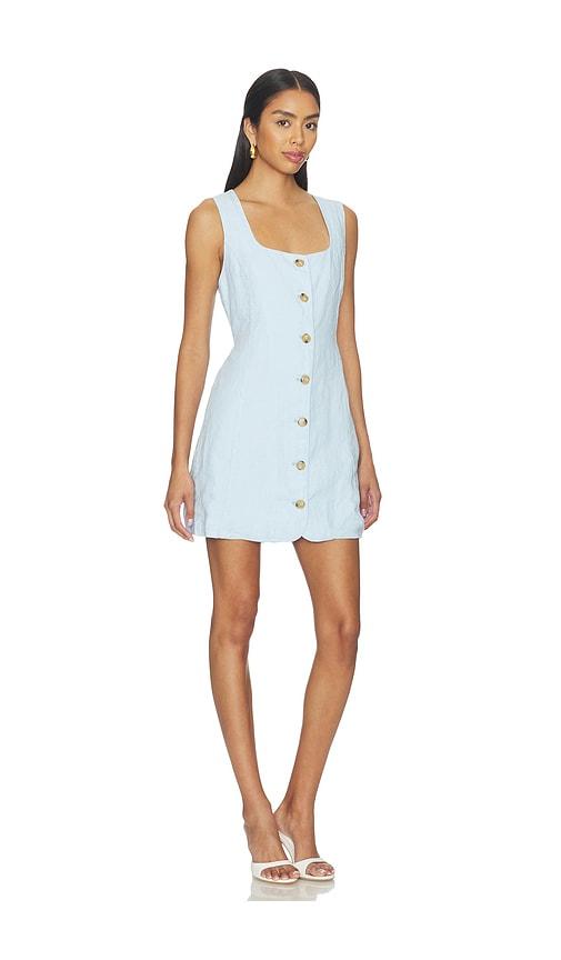 denim dresses designs Drop Waist Shirtdress Denim Tiered Short Sleeve Stand Collar contentdesc-63% Cupro Color:Rosemary