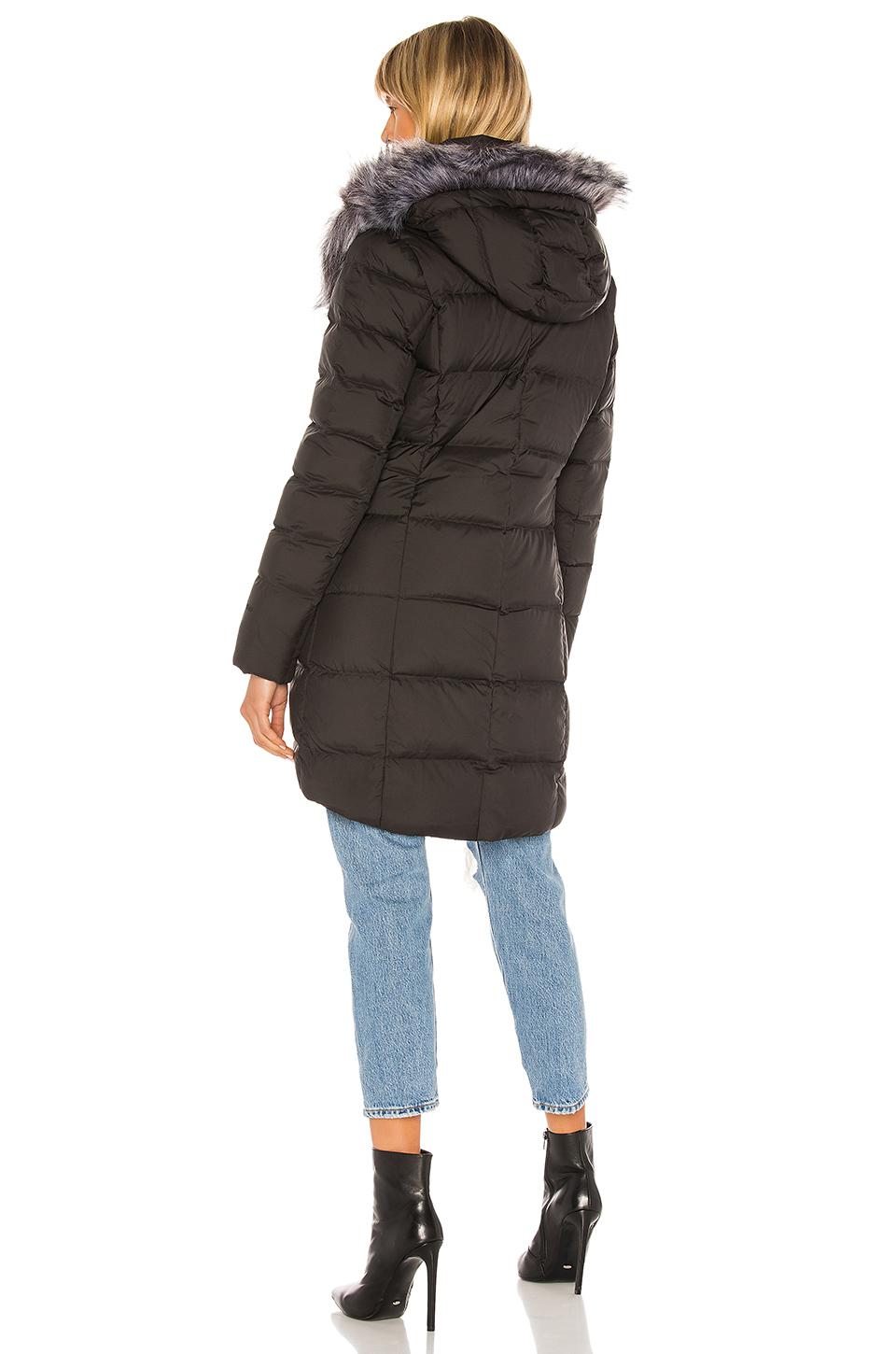 The North Face Dealio Down Parkina With Faux Fur Trim in Black - Lyst