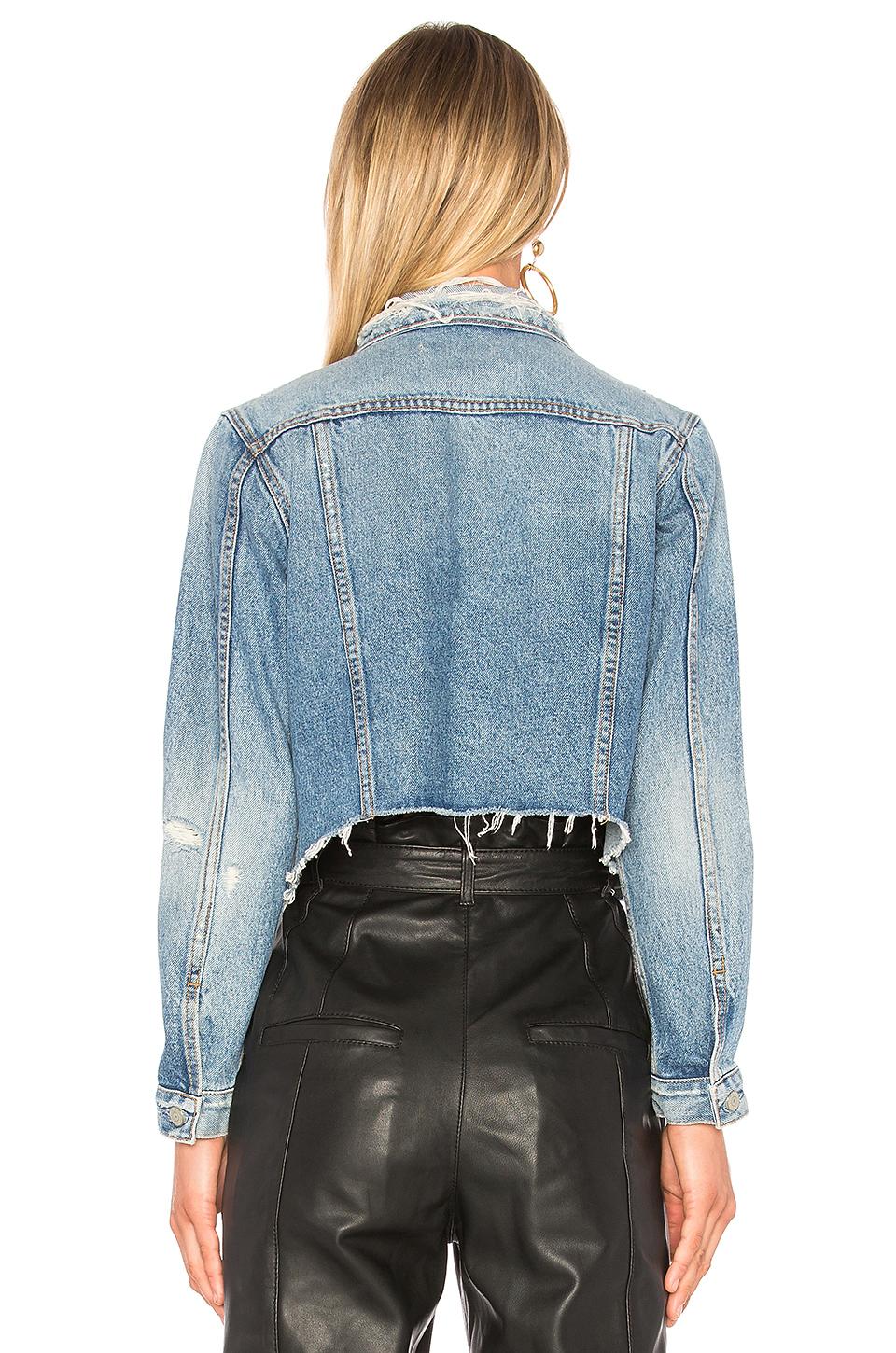 cara cropped denim jacket