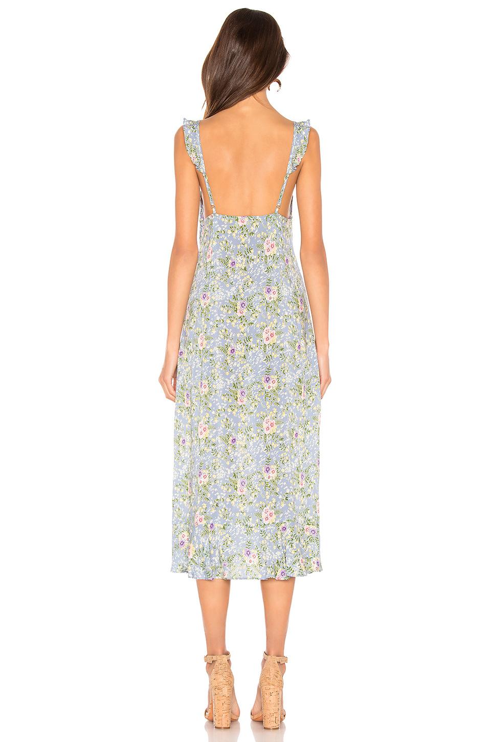 ophelia love midi dress pale blue