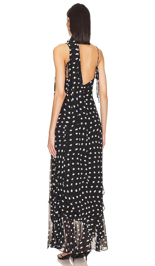 red slit maxi dress Tyla | RED Asymmetric High-Neck Split Maxi Dress