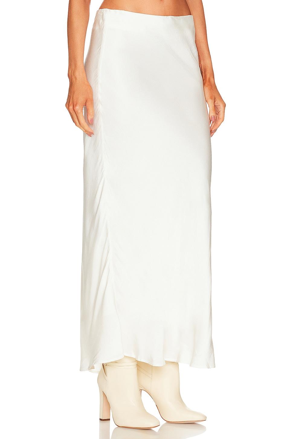 Bardot Azzura Satin Skirt in White | Lyst