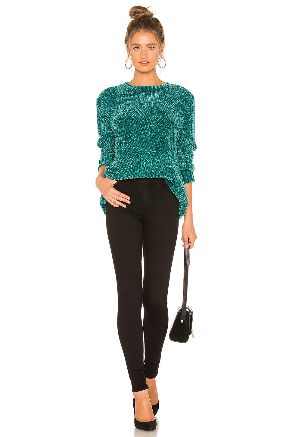 525 America Chenille Sweater in Grün 