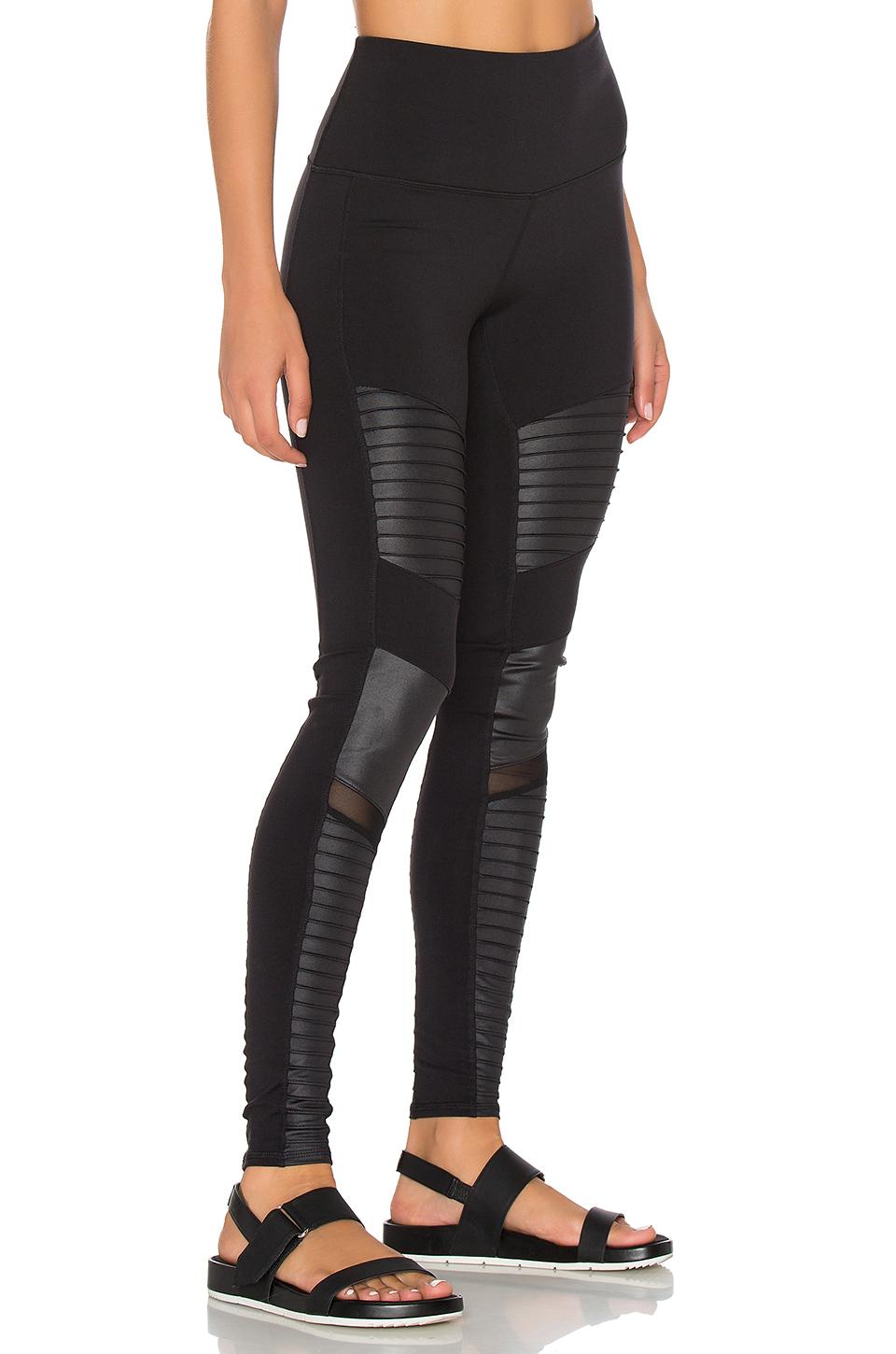 Alo Yoga Synthetic High Waisted Moto Legging in Black - Lyst