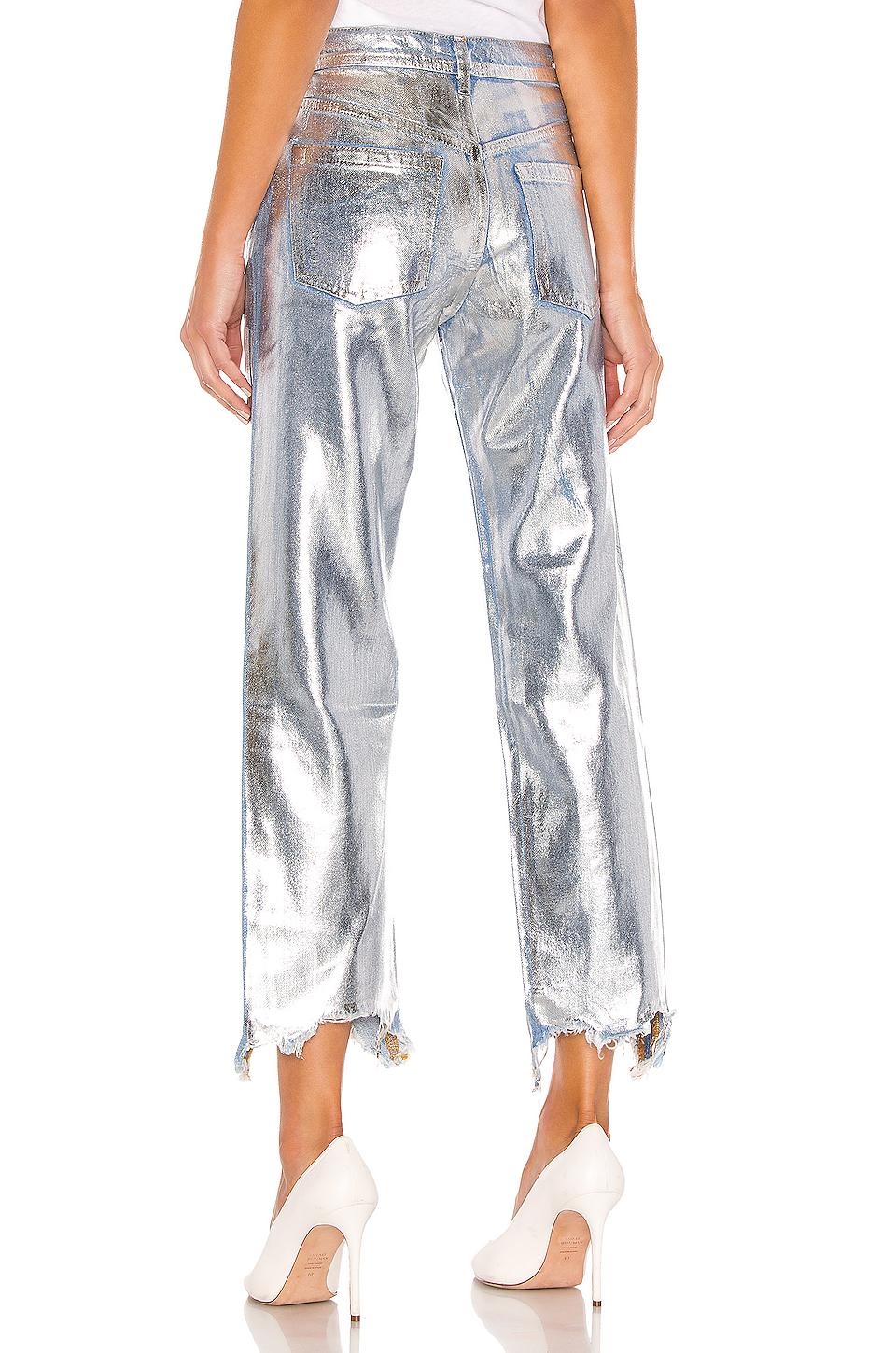 Free People Cotton Maggie Foil Jean in 