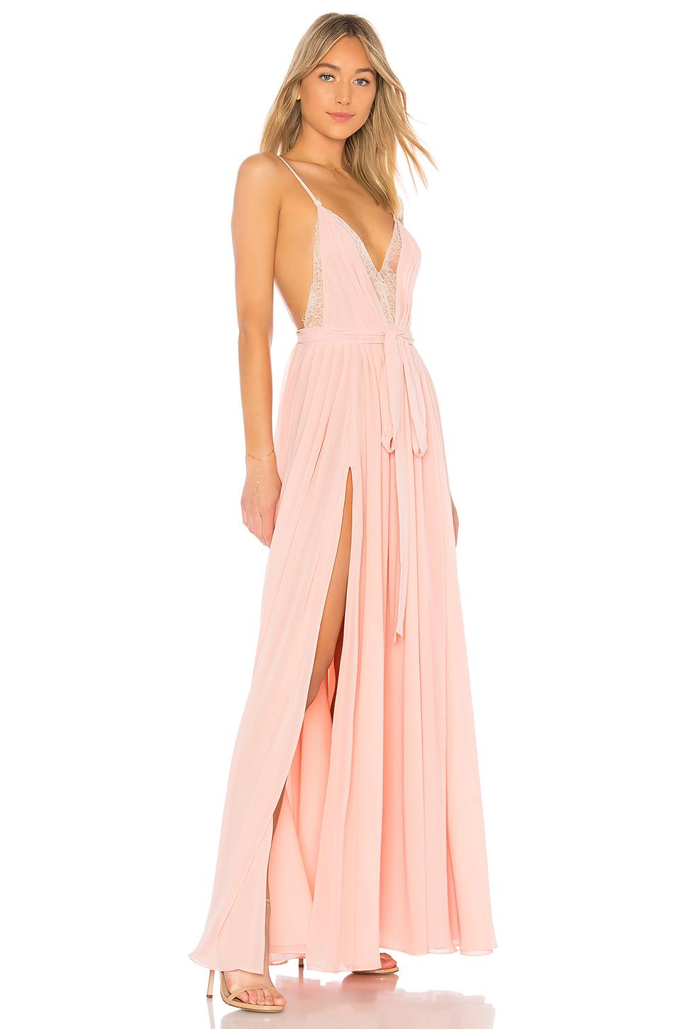 Michael Costello Synthetic X Revolve Justin Gown in Pink ...