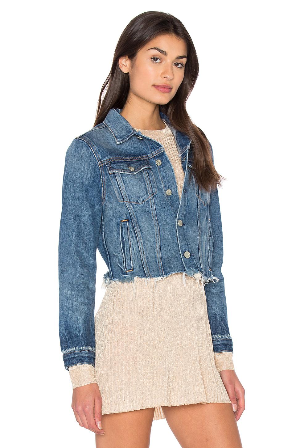 cara cropped denim jacket