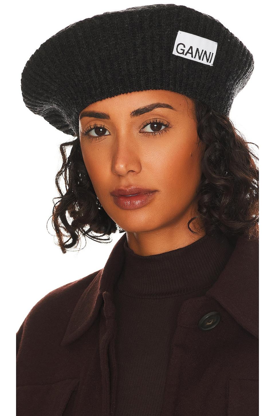 GANNI Structured Rib Knit Beret | Bloomingdale's