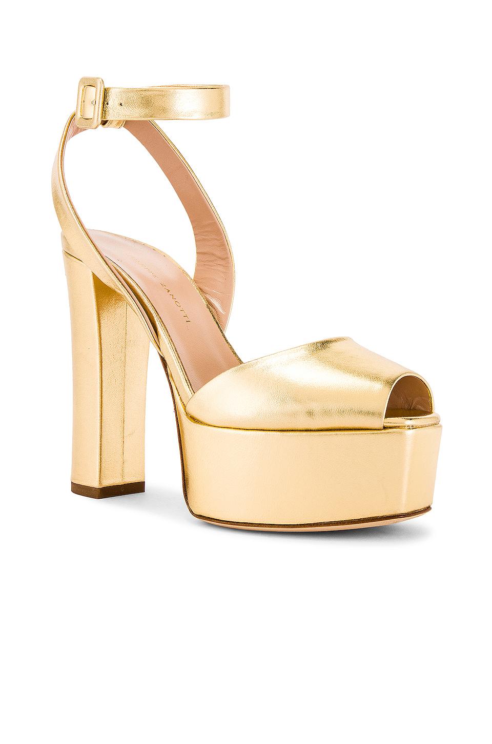 Zanotti Gast Platform Heel in Metallic |