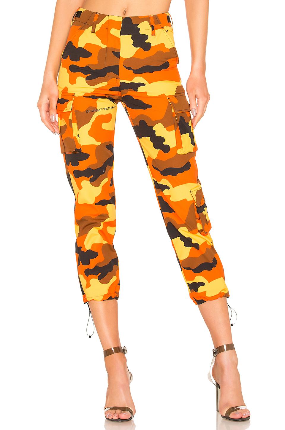 Off-White c/o Virgil Abloh Cotton Camo Cargo Pant in Orange - Lyst