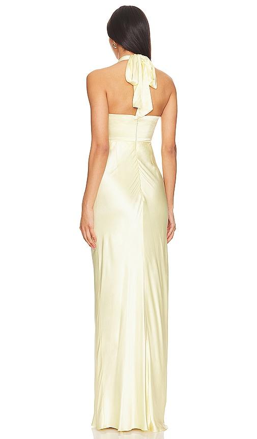 la lune ruched halter maxi dress Shona Joy in Natural Main Categories
