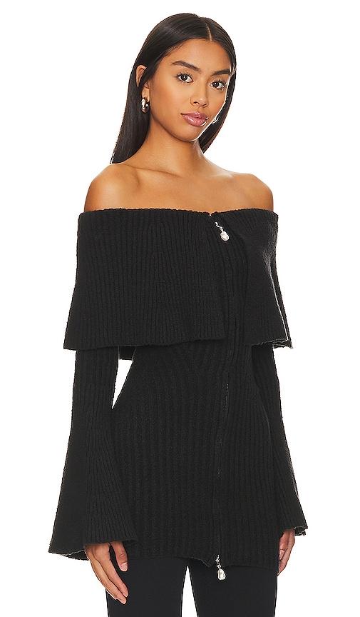 House of Harlow 1960 Akari Off Shoulder Sweater in Black Lyst