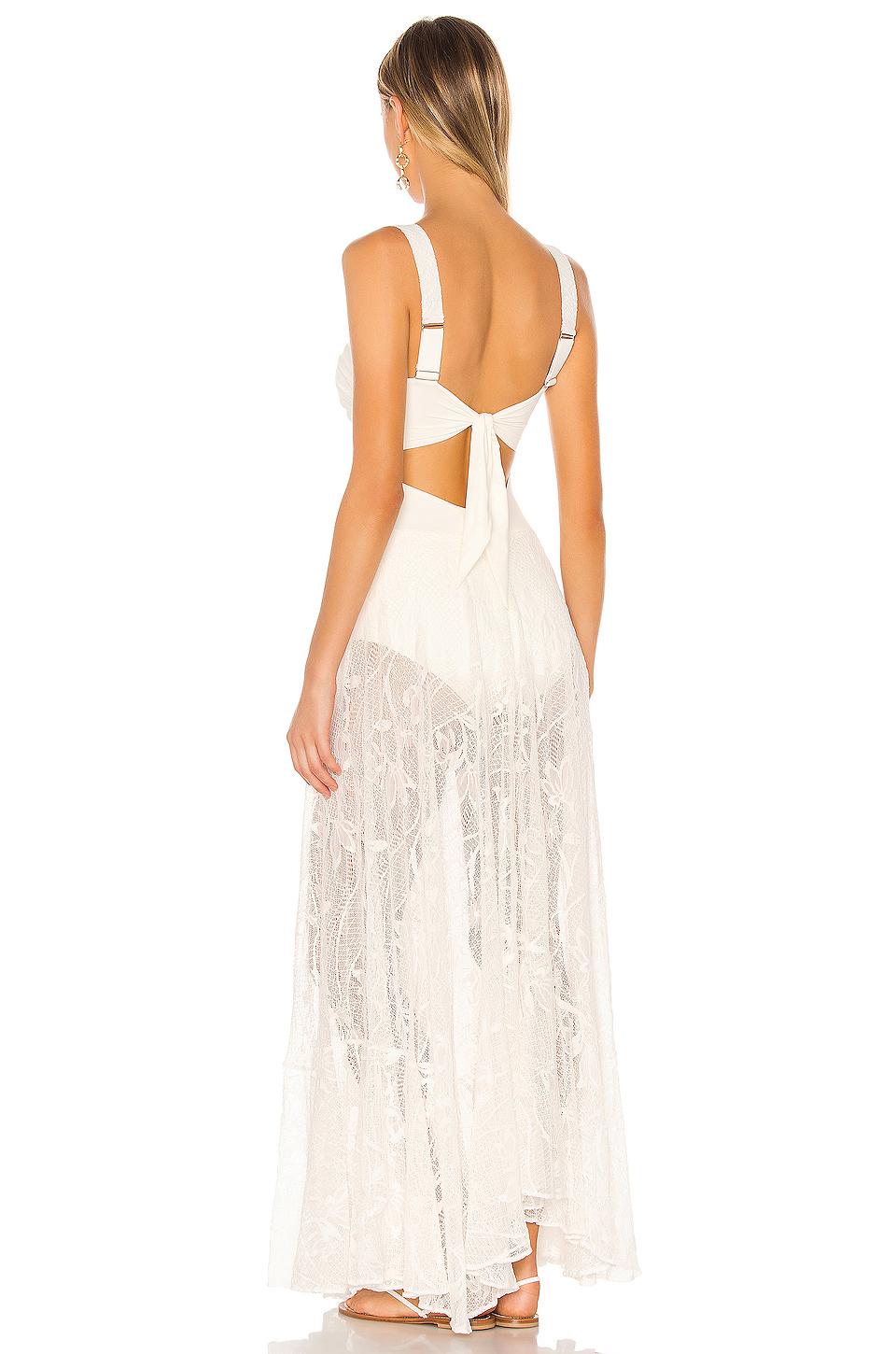 PATBO Lace Beach Dress in White