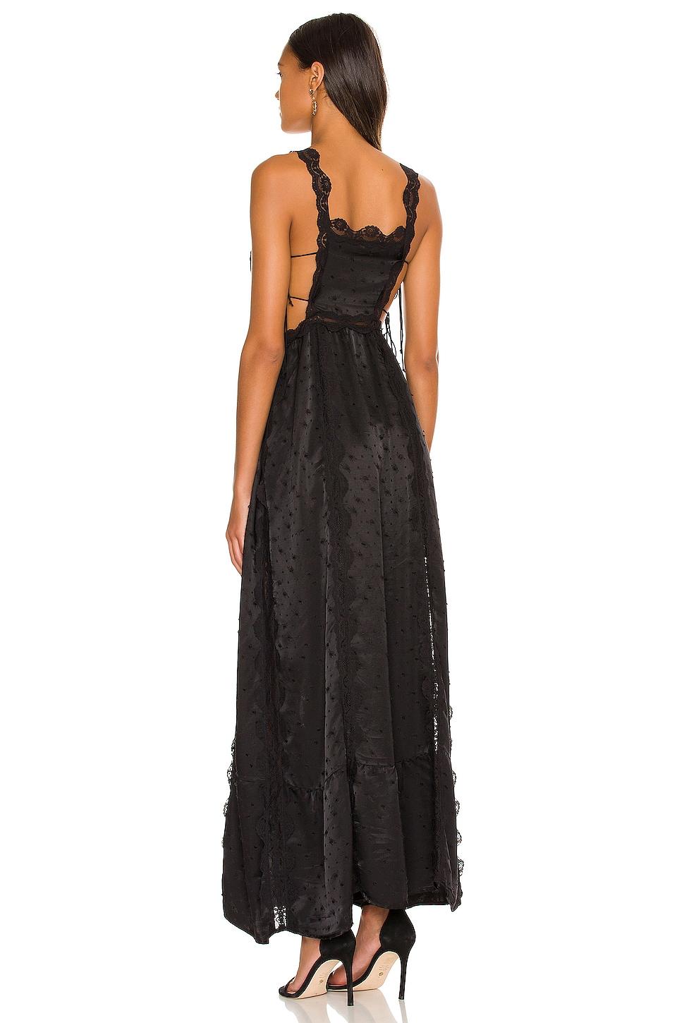 For Love & Lemons Liz Maxi Dress in Black | Lyst