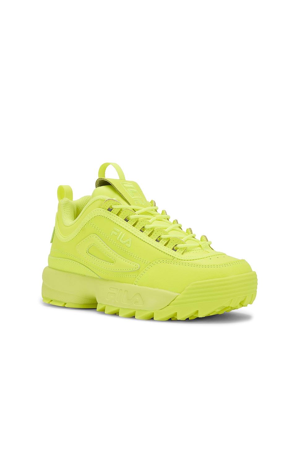 fila yellow disruptor ii leather trainers