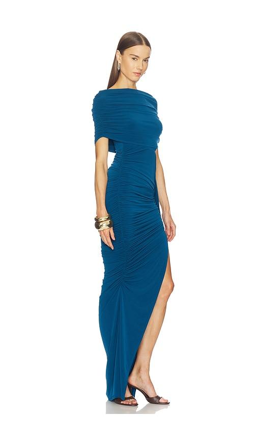 long brown formal dresses Long Sequin Mermaid Prom Dress with Strappy Open Back Rose Gold / Small main image 1