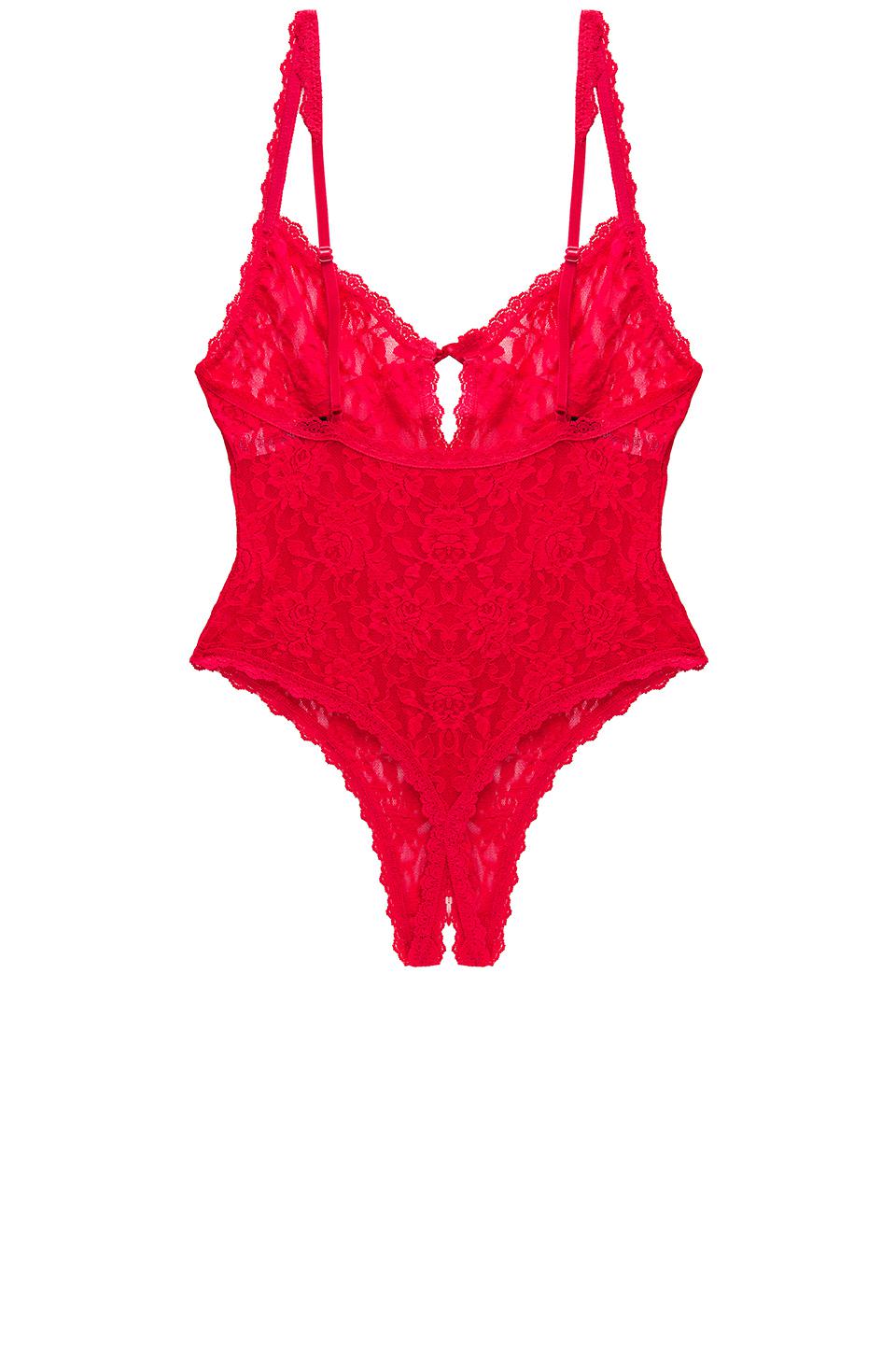 Hanky Panky Racy Signature Lace Open Teddy in Red - Lyst