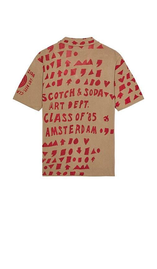 “Scotch & Soda” アートワークTシャツ Beige/Blue SCOTCH & SODA Relaxed Fit Organic Artwork T-Shirt | endource