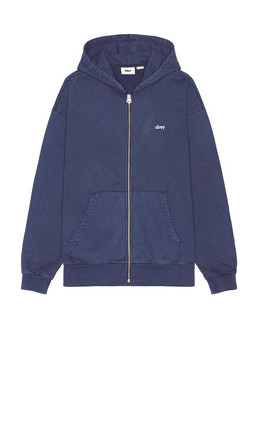Obey Lowercase Pigment Zip Hoodie in Blue for Men Lyst UK
