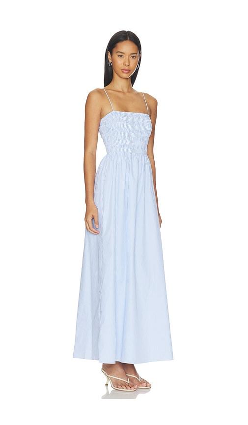 cherlee maxi dress in blue more to come Everlee Bustier Tiered Maxi Dress • Shop American Threads Boutique Blue Floral / XS main image 1