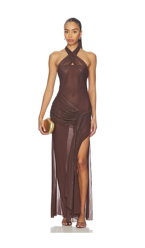 kim shui brown ruffle dress Mesh in Alix Earle edge fabric strips Asymmetrical Colour:Hot pink Chinese Inspired Wedding Dress