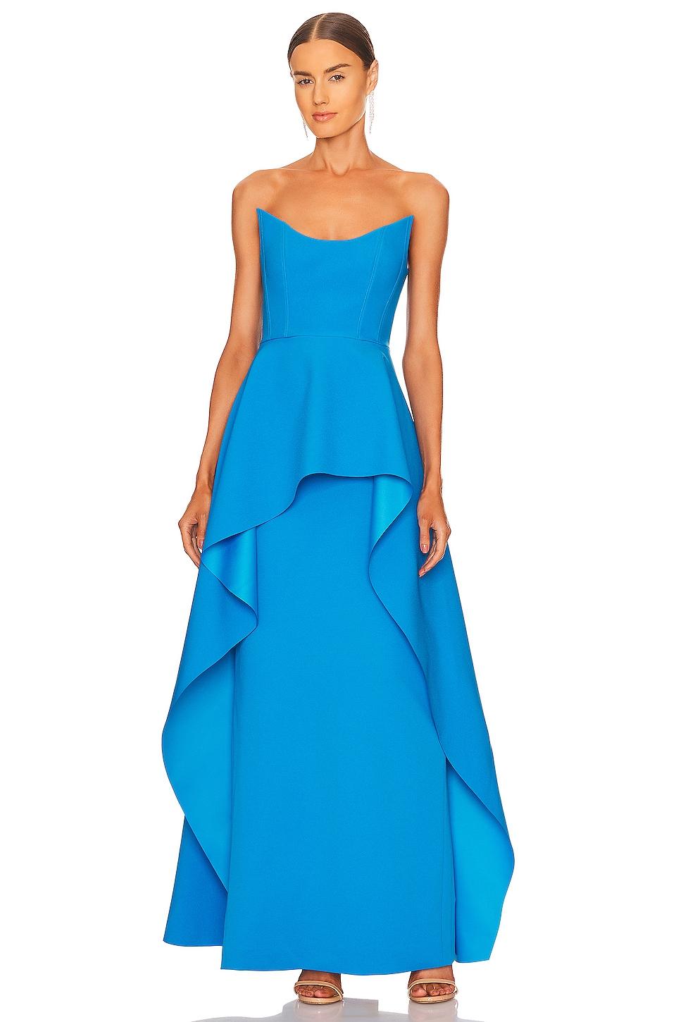 Solace London Omara Maxi Dress in Blue | Lyst