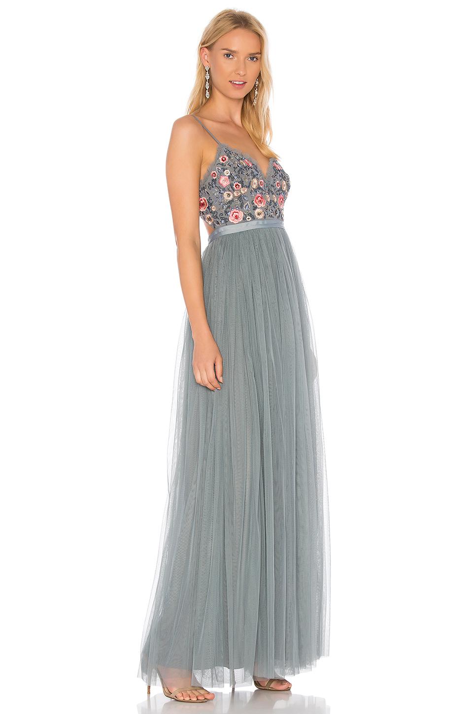 needle and thread grey dress
