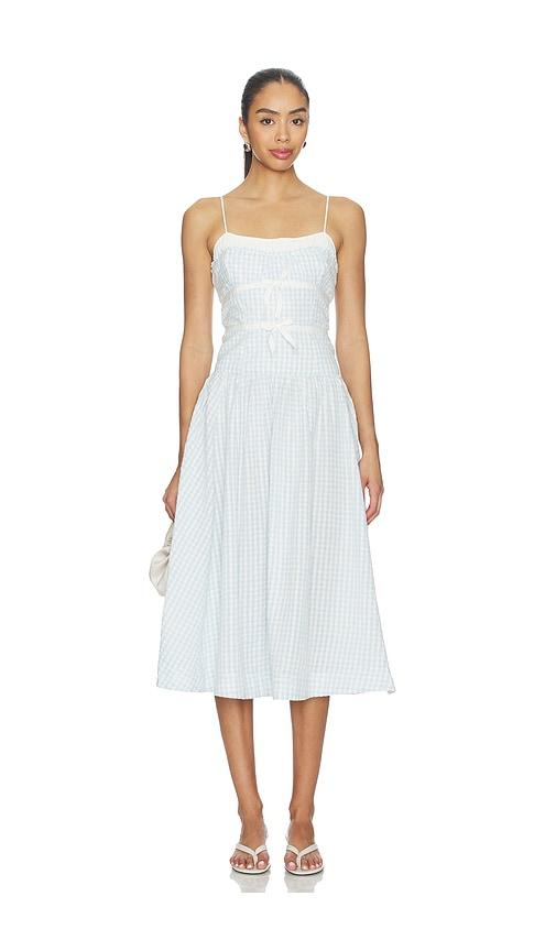 knee length dresses for ladies Baltic Born Womens Bethany Pleated Midi Dress | Light Blue