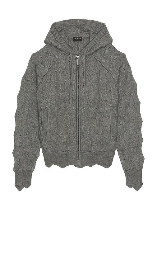 MADFRENZY Spiked Zip Up Hoodie in Gray for Men | Lyst