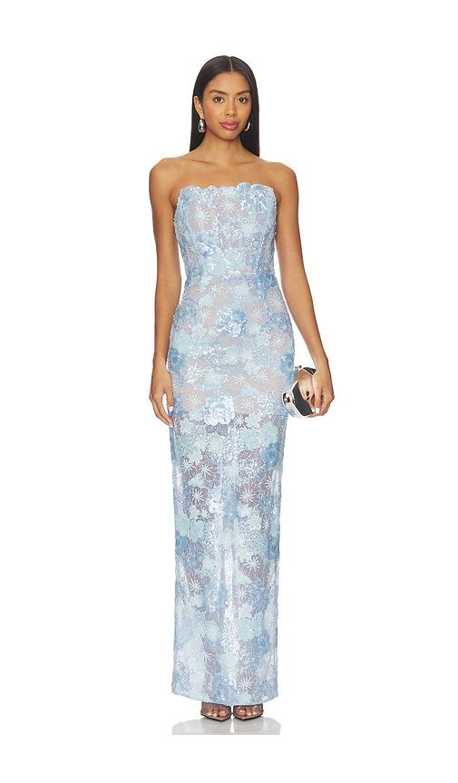 blue bronx and banco dress Bronx and Banco Sabrina Midi Dress in Blue