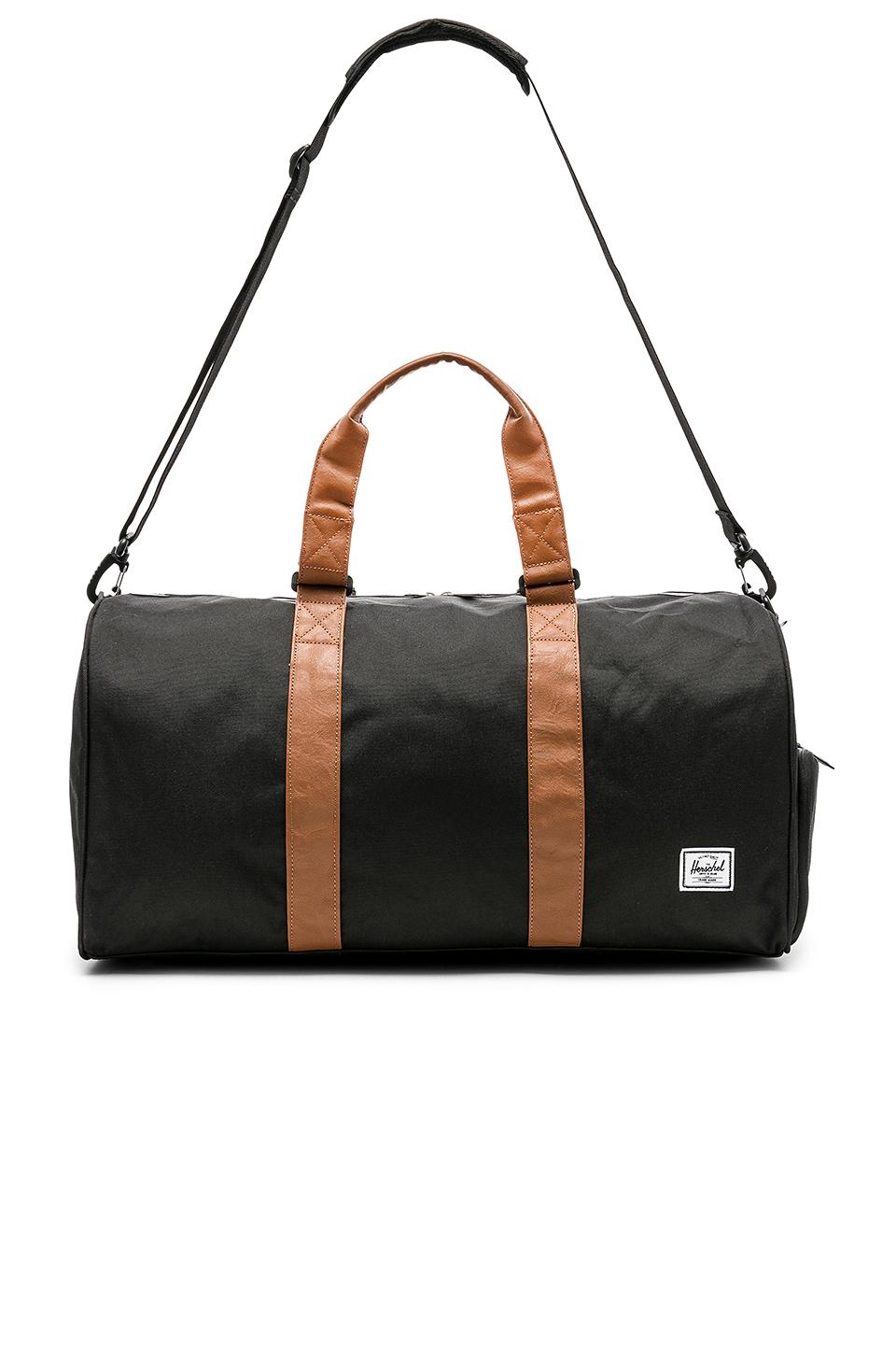 Herschel Supply Co. Novel Mid Volume Duffle Bag in Black & Tan (Black