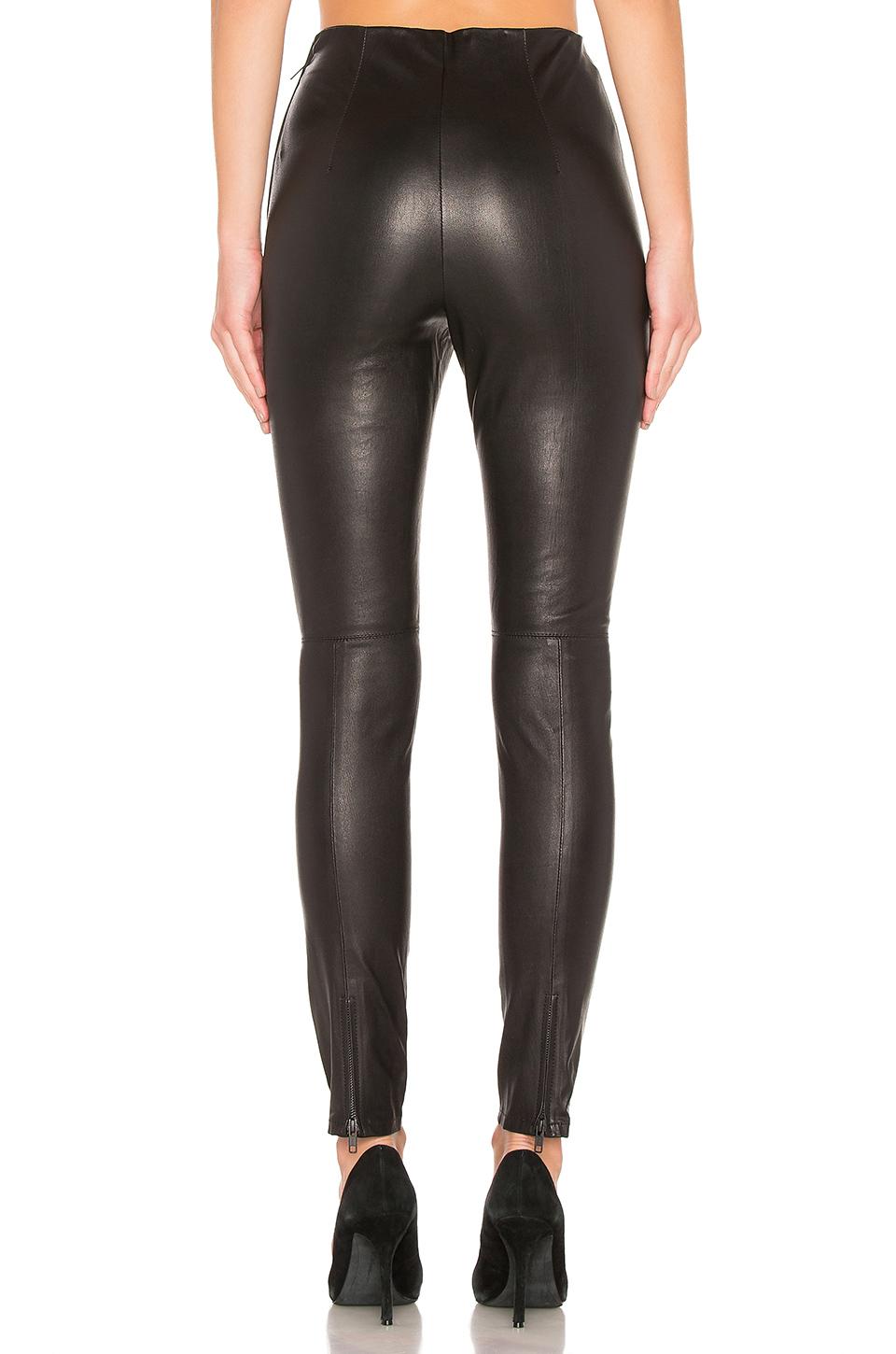 L'academie Angelica Leather Pants in Black - Lyst