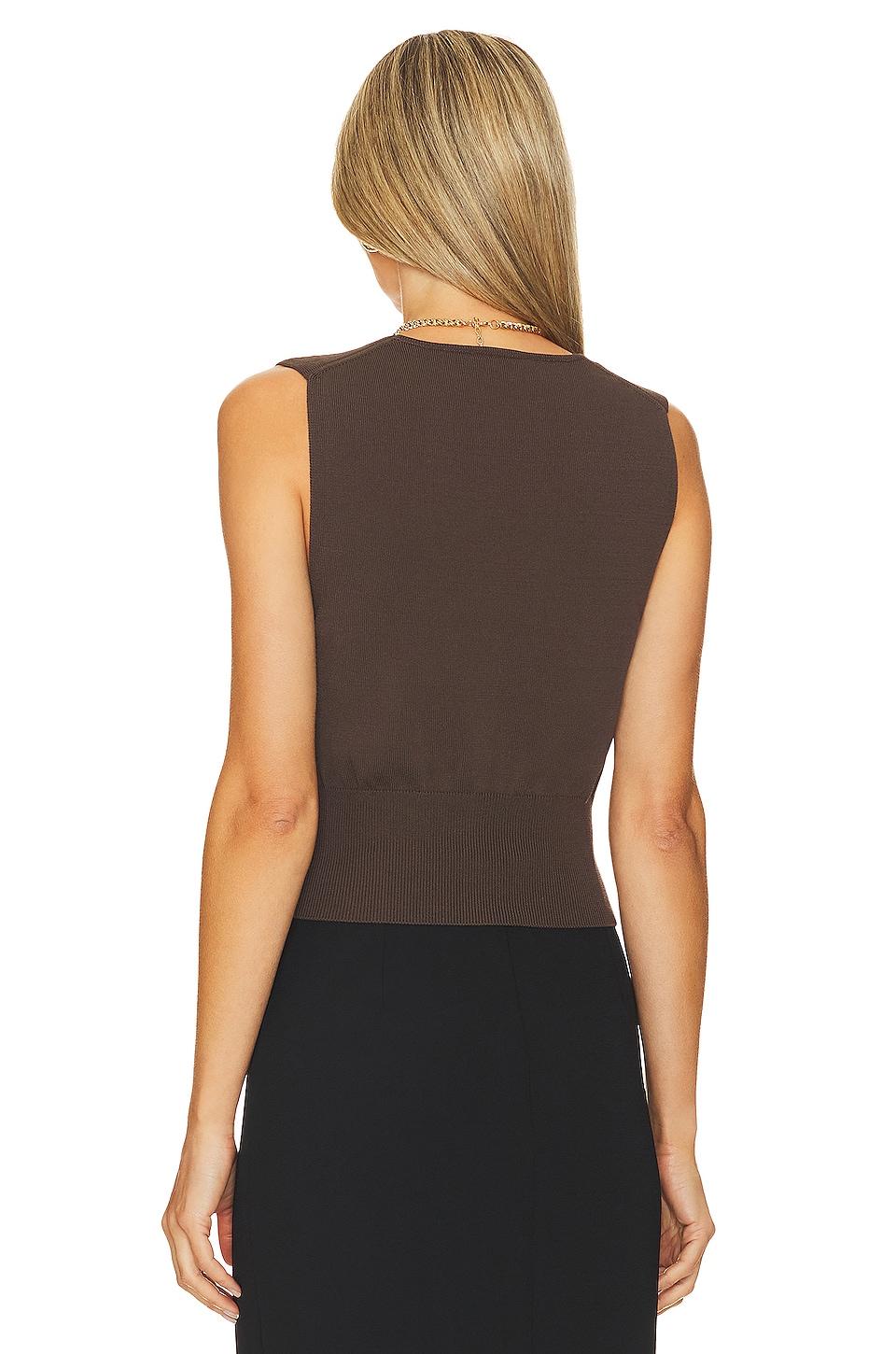 L'academie Natesa Knit Vest in Black | Lyst