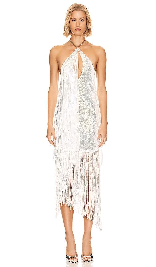 ROTATE BIRGER CHRISTENSEN Mini Fringe Dress in White | Lyst ROTATE BIRGER CHRISTENSEN Mini Fringe Dress in White | Lyst
