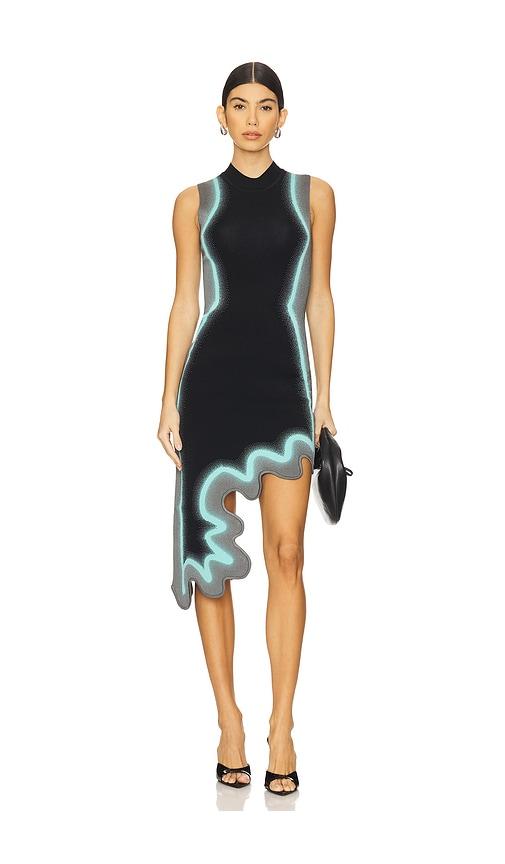 Ph5 Brooklyn Wavy Asymmetric Dress in Black | Lyst