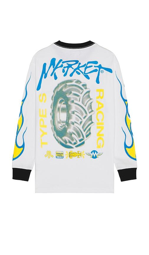トップス H.R MARKET border long sleeve T-shirt L Men's Long-sleeve T-shirt with graphic patches | Green | Diesel