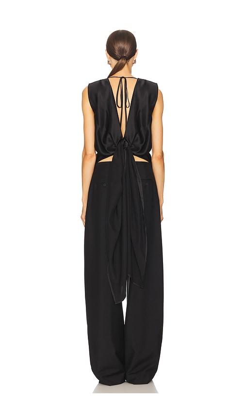 Helmut Lang Scarf Drape Top in Black | Lyst UK