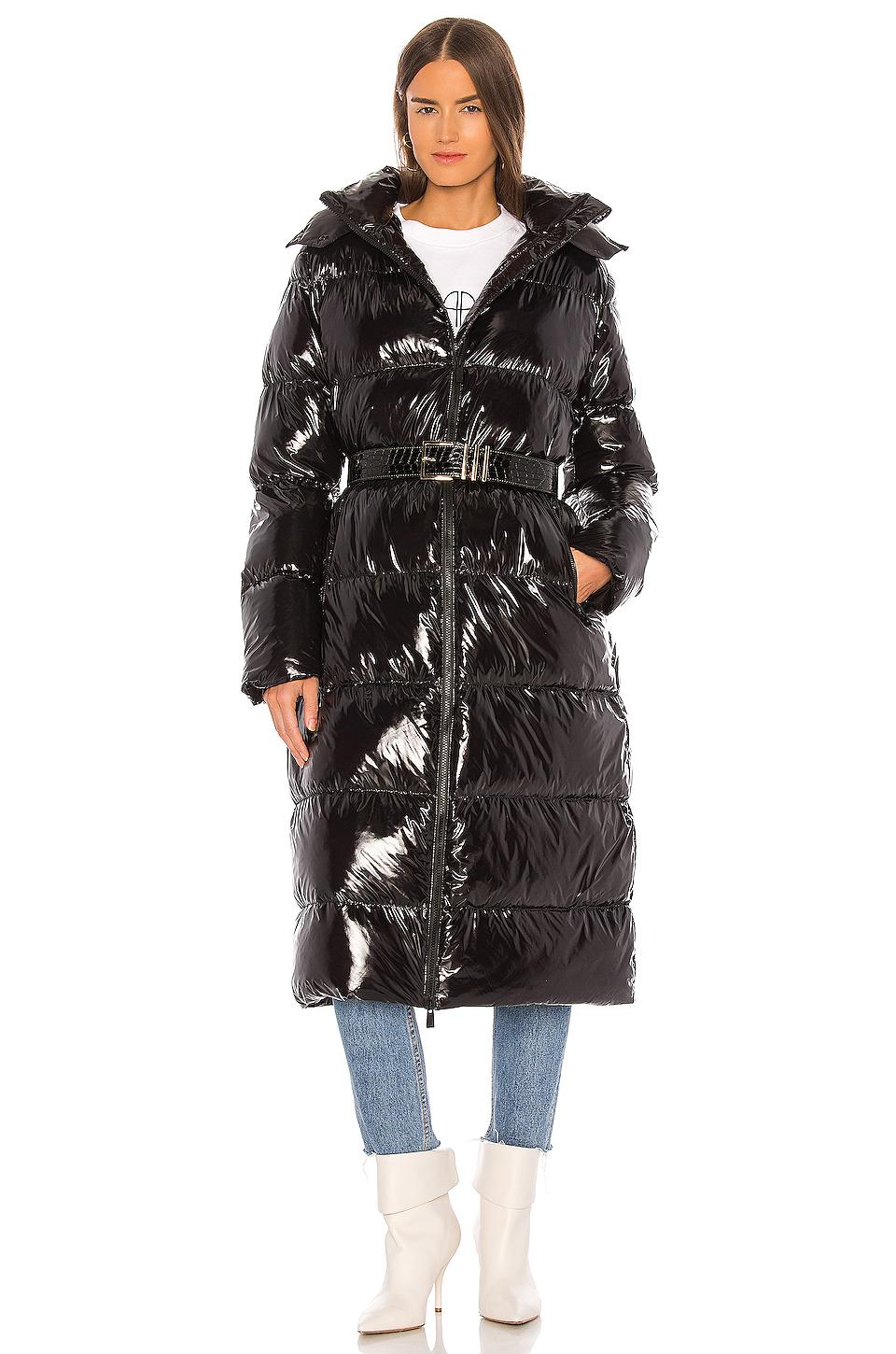 Anine Bing Mary Shiny Longline Puffer Coat in Black - Save 43% - Lyst