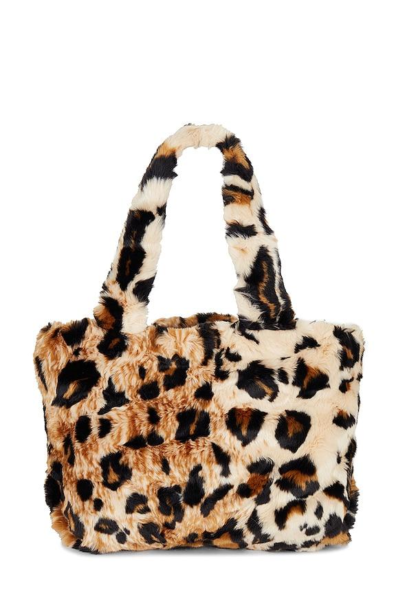 Jakke Tate Oversized Faux Fur Bag in Black | Lyst