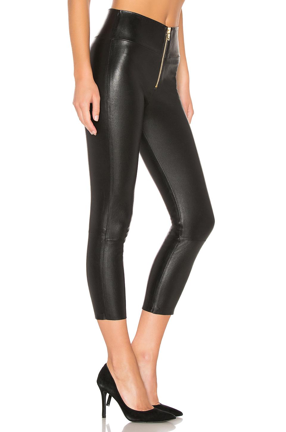leather capri leggings