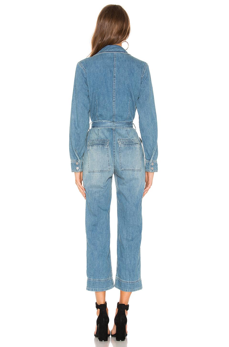 Free People Denim Charlie Coveralls in Blue - Lyst