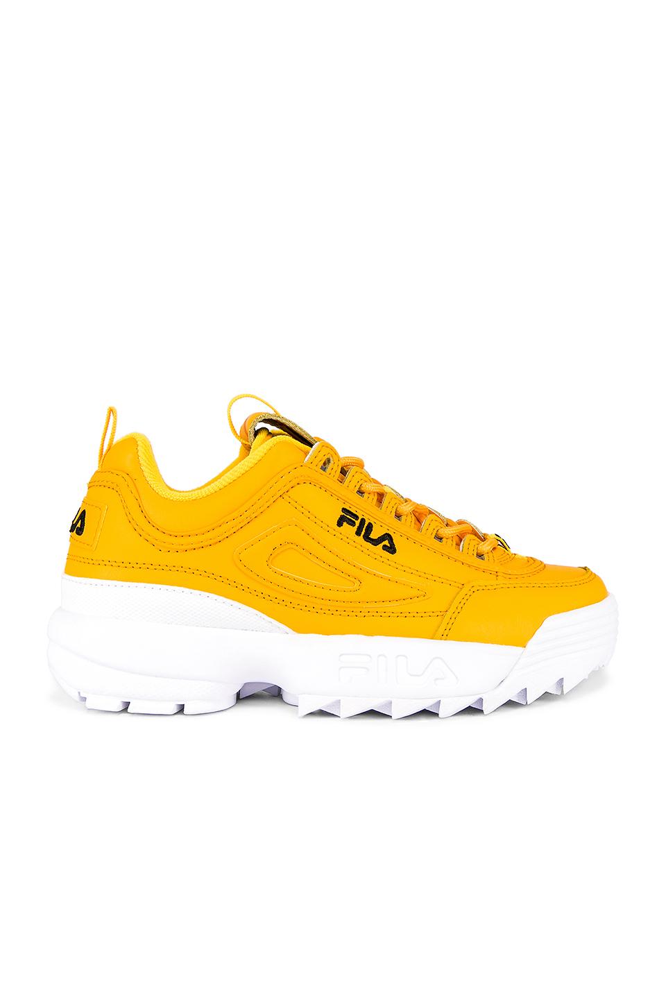 Fila Disruptor Ii Premium Sneaker in Gold Black & White (Yellow) | Lyst