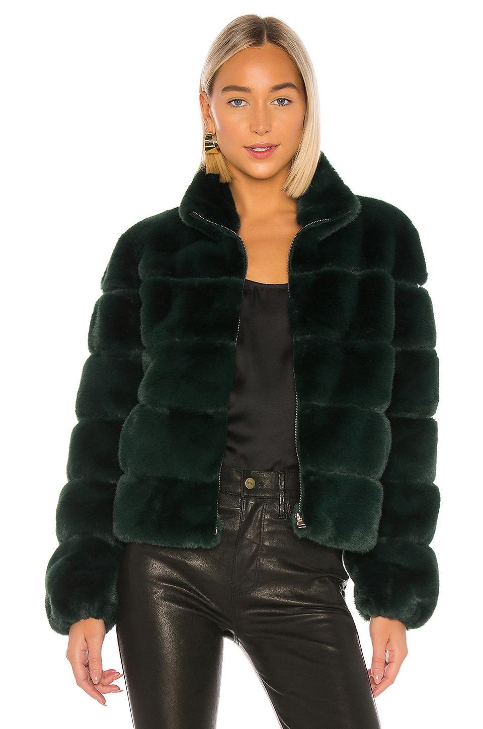 forest green fur jacket