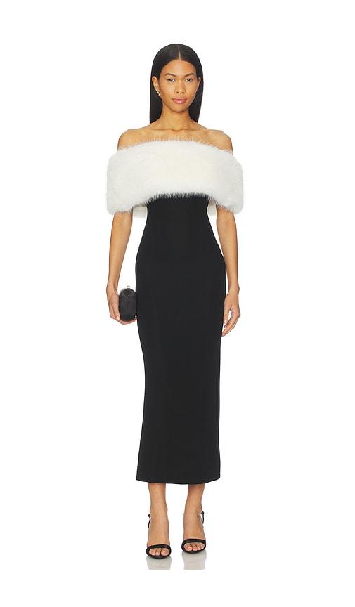 LPA Nella Midi Dress in Black | Lyst