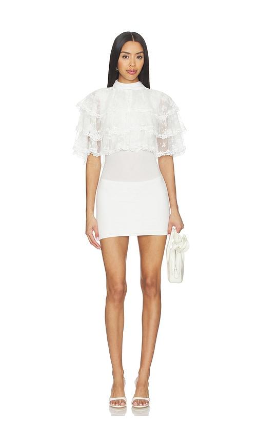 YUHAN WANG / Ruffle blouse ホワイト YUHAN WANG ROSE LACE RUFFLED BLOUSE – GIGINA