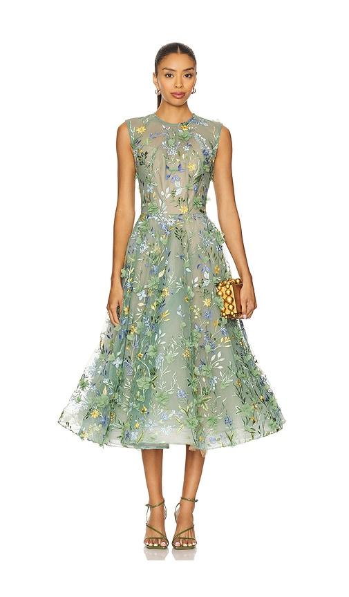 riona embroidered dress BRONX AND BANCO Saba embroidered tulle midi dress