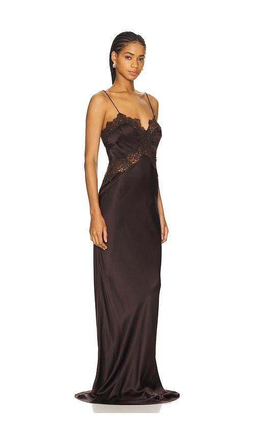 関税込【REBECCA VALLANCEC】Saskia pleated satin maxi dress Saskia pleated satin maxi dress in pink - Rebecca Vallance