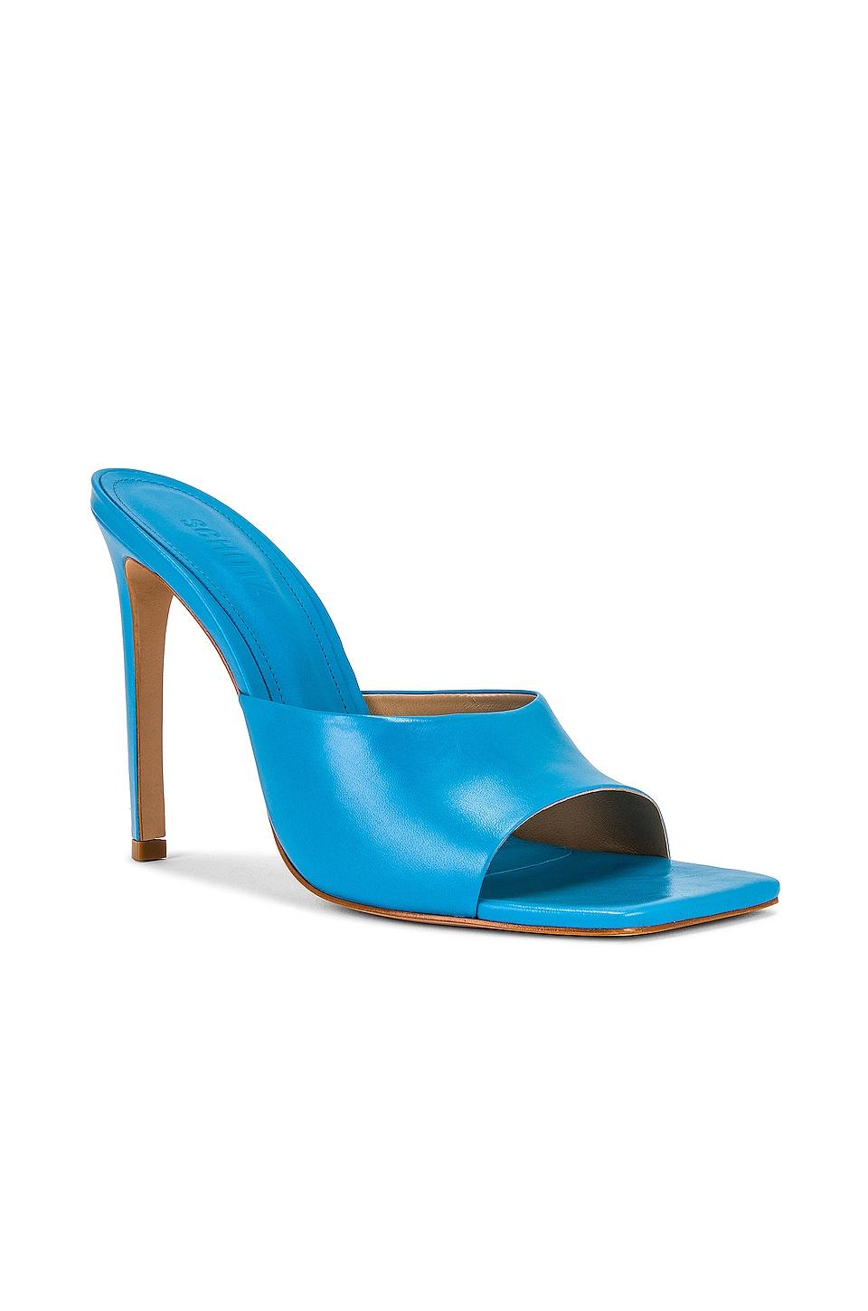 Schutz Leather Kate Heel in Blue | Lyst