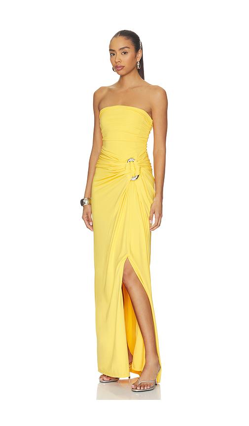 sachin and babi light blue dress Yellow Prom Dresses Flower Tulle Long A Line Prom Dress main image 1